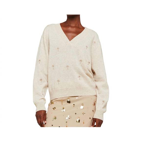 Brodie Cashmere Navy Star Embroidery Mini Sweat main image 1